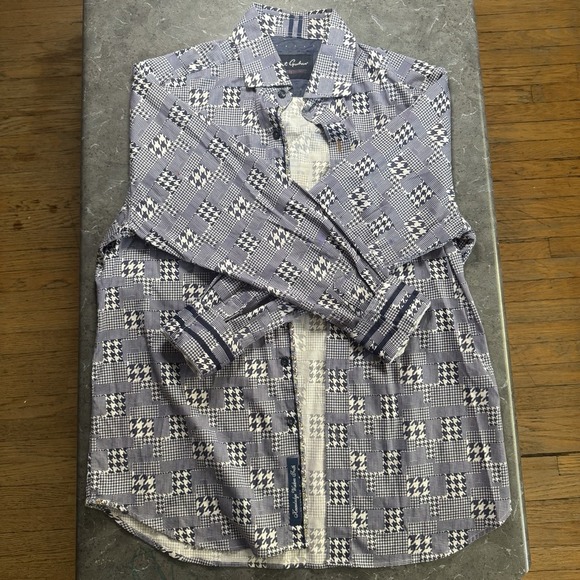Robert Graham Men's Multicolor Long Sleeve Button Down Collared Shirt Size Large - Picture 1 of 6